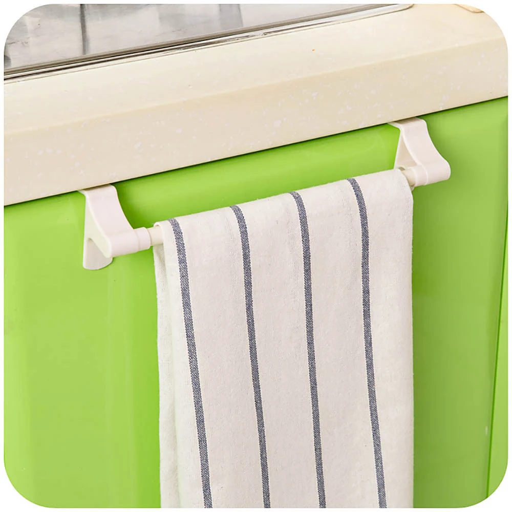 Kitchen Towel Hanging Rack Holder Rail Organizer Free Nail Door Back Rack Bathroom Kitchen Cabinet Cupboard Hanger -35