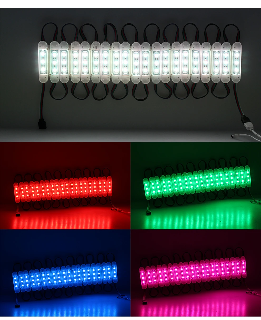 DC12V светодиодный модуль 2 W Водонепроницаемый DIY светодиодный модули строка для наружной рекламы светящиеся знаки Lightbox 20 шт./лот оптовая