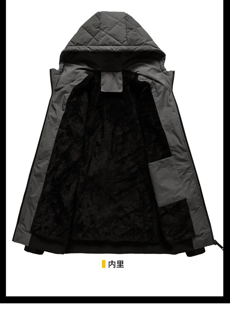 2019 Winter Fleece Warm Jacket Coats Men Hooded Male Coat Jackets Parka Thick Thermal Quality Outerwears New Year Gift Clothing 9