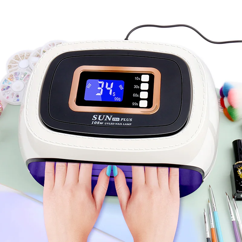 Conduziu a Lâmpada Secador de Unhas Lâmpada do Unha Todos os Gel uv para Manicure Lâmpada Duas Mãos Cura Polonês Secagem uv Gel 36leds Manicure Máquina 72w