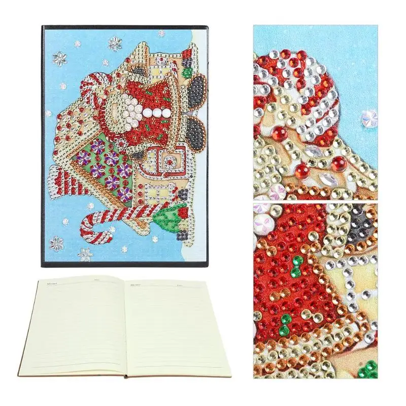 

DIY Santa Claus Special Shaped Diamond Painting 60 Pages A5 School Notebook DIY painting Notebook school supplies for students