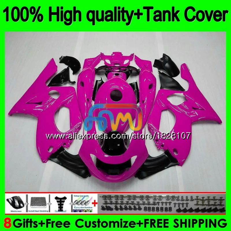 YZF-600R для YAMAHA YZF600R Thundercat 96 97 98 1999 2000 2001 02 72BS. 126 YZF 600R 1996 1997 1998 99 00 01 подвесок из блестящего розового обтекатель