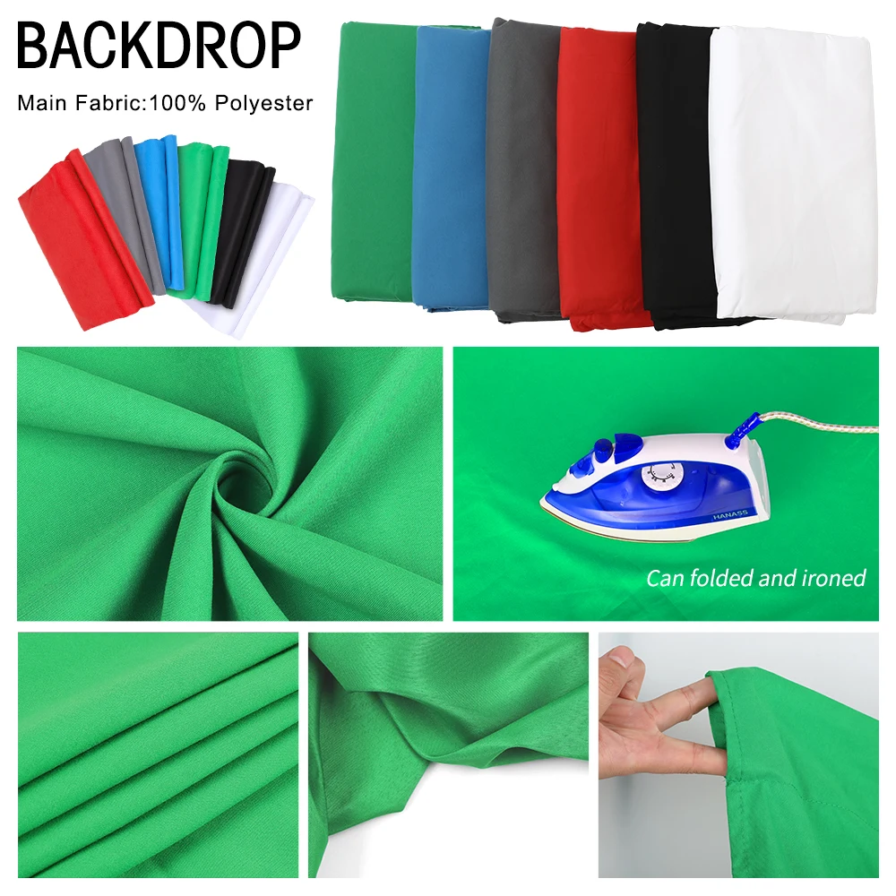Photography Background Backdrop Green Screen Chromakey Muslin Backdrops for Photo Studio 5 Colors Fabric Background