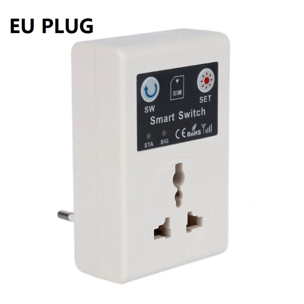 

EU Plug Phone RC Remote smart switch sockets and switches wireless clever Gsm outlet 220v Control for Hoote Control Socket