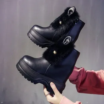 

2019 autumn and winter new 11cm thick thick platform Martin boots women's thick with wild boots