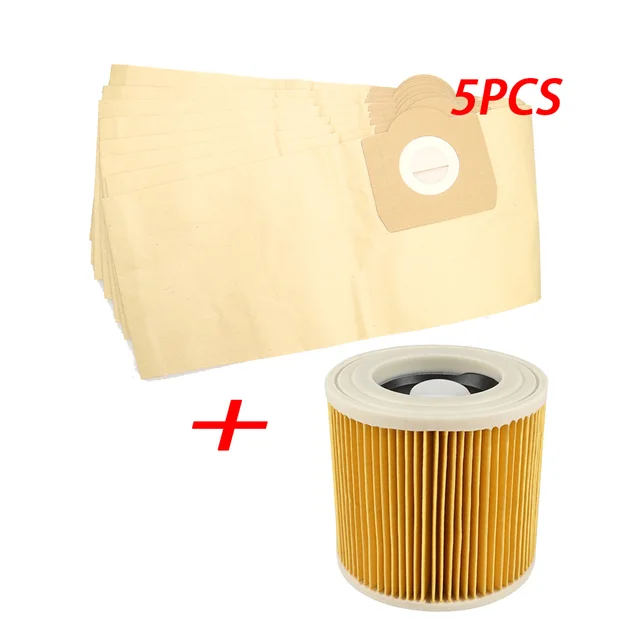 Replacement Dust Filter Bag for Karcher WD3 WD3200 WD3300 MV3 Vacuum Cleaner Spare Parts Accessories Hepa Filters Dust Bags SET-2