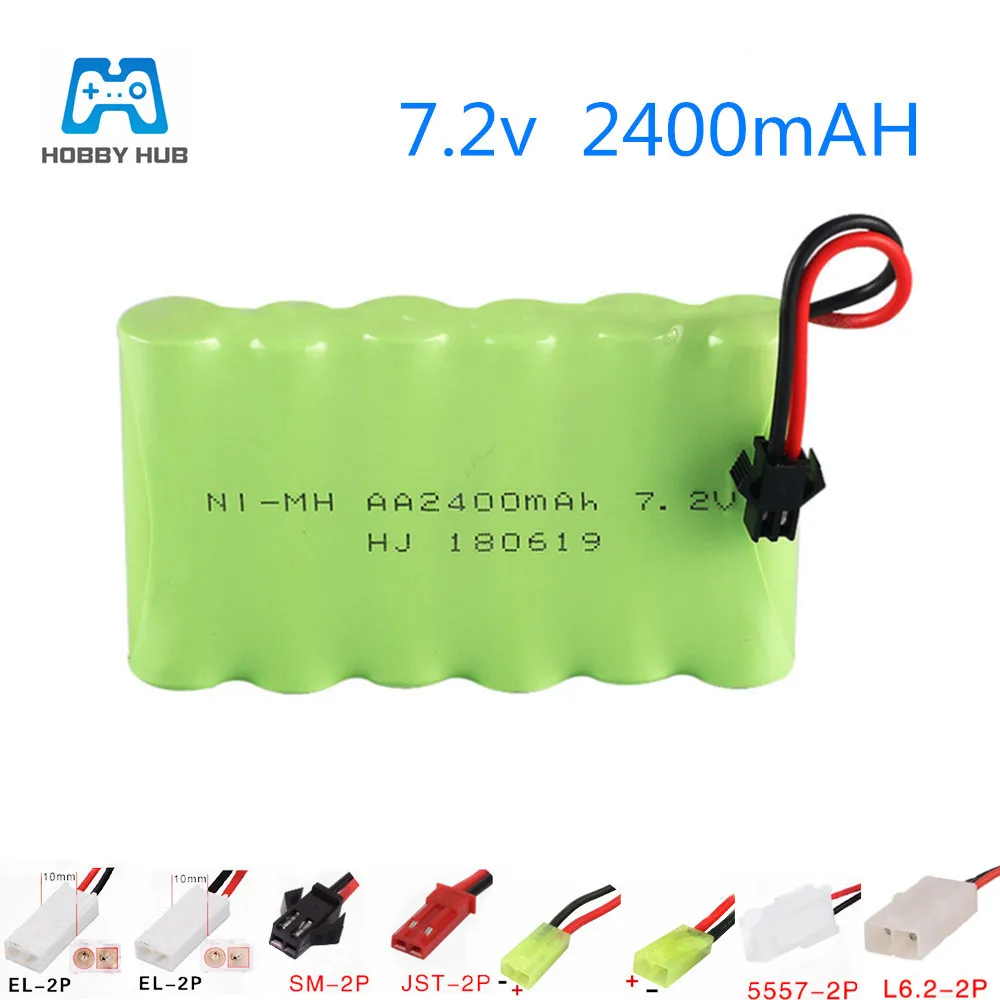 Аккумуляторная батарея 7 2 V 2400mAh Ni-MH для rc автомобилей лодок грузовиков игрушек с