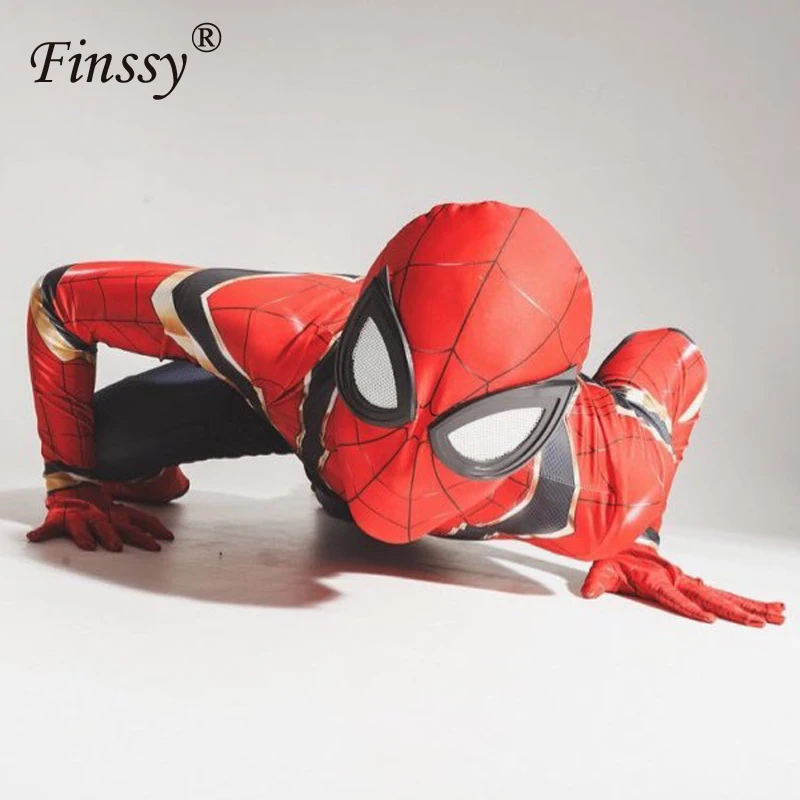 Человек-паук, Супермен, удивительный Железный костюм паука, 3d костюм для взрослых, косплей, Детский супергерой, взрослый, мужской костюм на Хэллоуин для детей