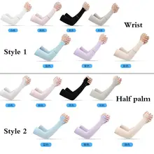 Женские Лето, Защита от Солнца рукава, ледяные эластичные УФ тонкие с длинными рукавами, велосипедные дышащие велосипедные перчатки, теплые Рукава для вождения