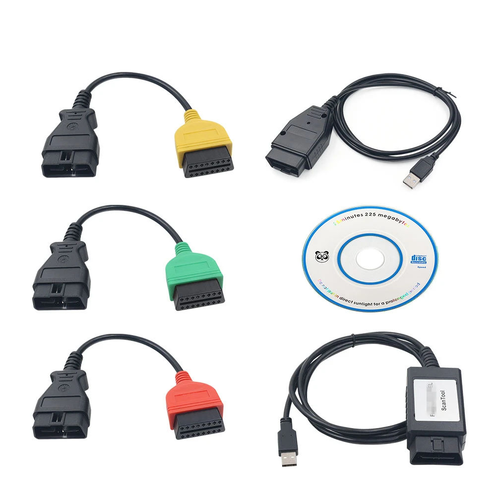 Adaptateur Vpig FiatECUScan OBD2, câble de connecteur pour ABS/Airbag pour Fiat/adieu Romeo/Lancia ECU Scan MultiECUScan Diagnostic