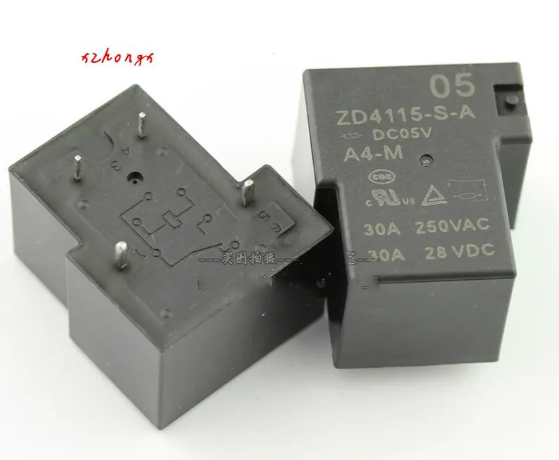 

ZD4115-S-A-DC05V-A4-M 4-foot 30A Relays