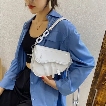 

Ladies Summer Texture Simple Messenger Bag Classic Design Brand Korean Saddle Bag Personalized shoulder Strap Crossbody Bags