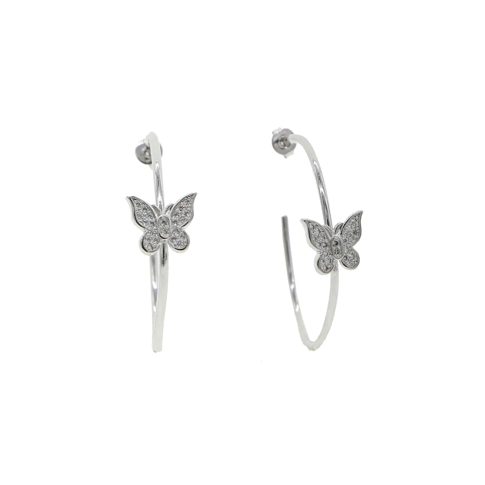Boucles Clous Papillon 3D Doré – Acier Inoxydable | Bijoux Nice