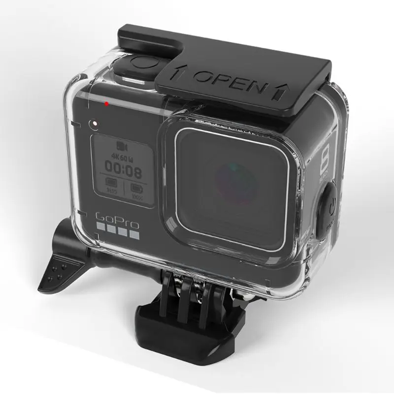 60m Подводный Водонепроницаемый чехол Защитная крышка корпуса для камеры GoPro Hero 8