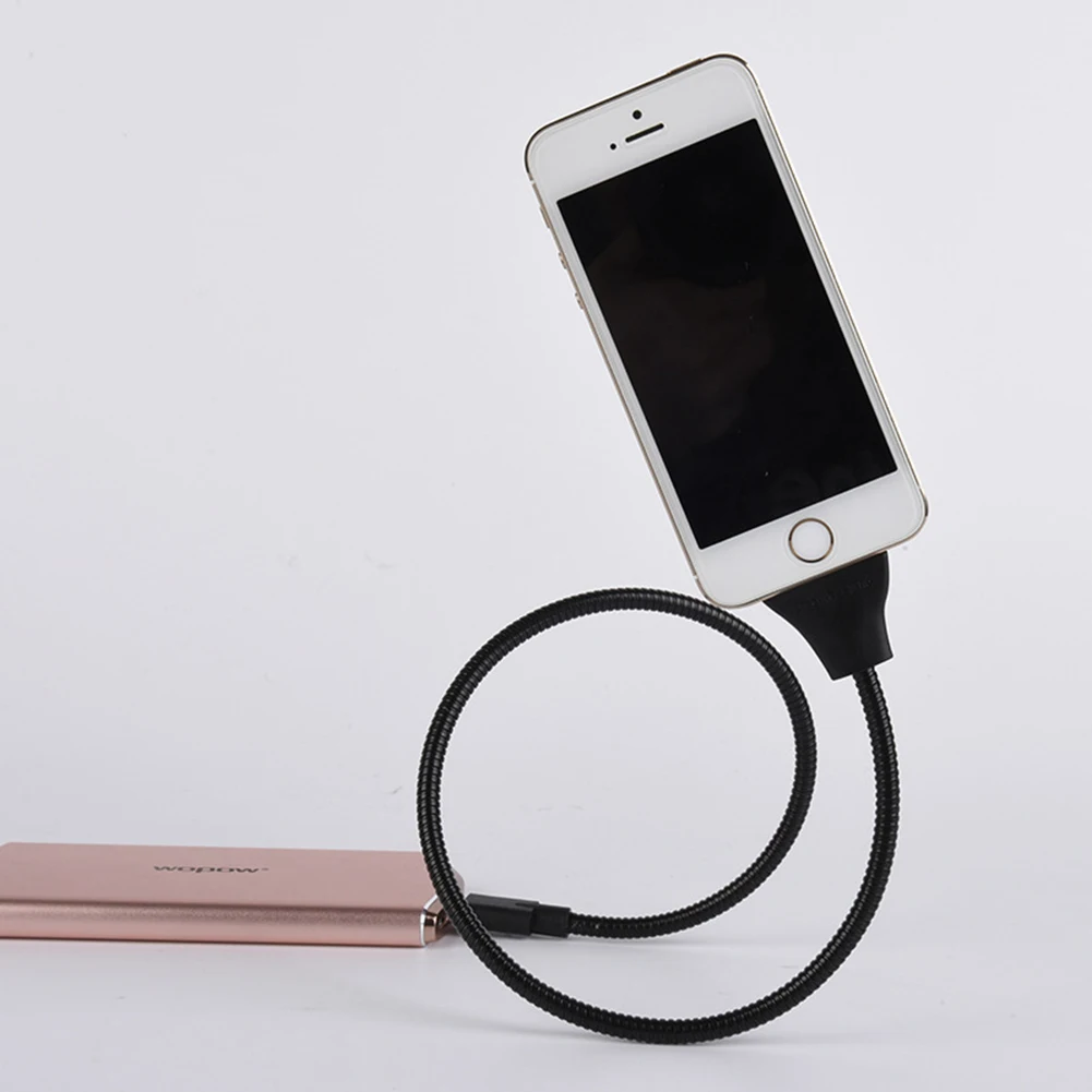 Гибкая подставка usb зарядный кабель для передачи данных телефон зарядное устройство ладонь кронштейн держатель для iPhone Android смартфонов Подставка для зарядки стойки
