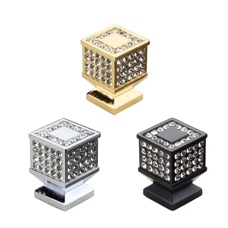 

Luxury Crystal Drawer Cabinet Knob Imitation Diamond Wardrobe Door Pull Handles