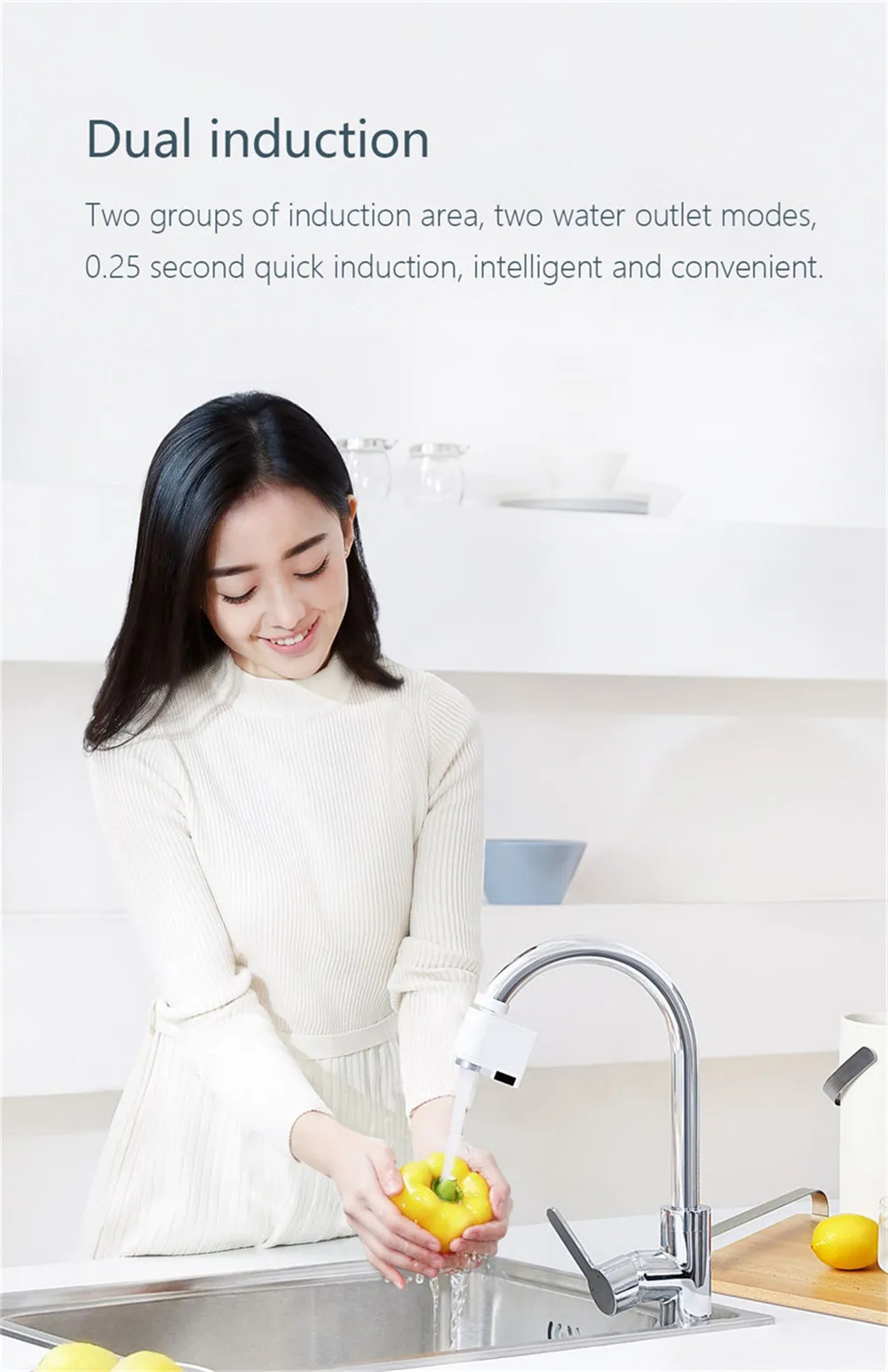 Новый Xiaomi Youpin автоматический водосберегающий кран, умный датчик смесителя, инфракрасное устройство для энергосбережения воды, кухонная насадка, кран Новый Xiaomi Youpin автоматический водосберегающий кран, умный датчик смесителя, инфракрасное устройство для энергосбережения воды, кухонная насадка, кран