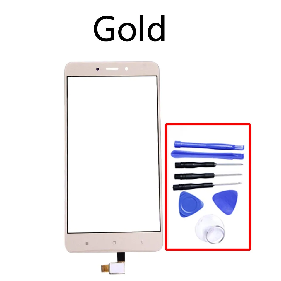 Gold-With tool 5," Note4 для Xiaomi Redmi Note 4 сенсорный экран панель сенсорный ЖК-дисплей стеклянная линза Панель сенсорный экран дигитайзер для Redmi Note4 - Цвет: Gold-With tool