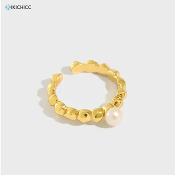 

Kikichicc 100% 925 Sterling Silver Pearl Charm Adjustable Rings European Spain Rock Punk Jewelry For Wedding Gift Jewelry