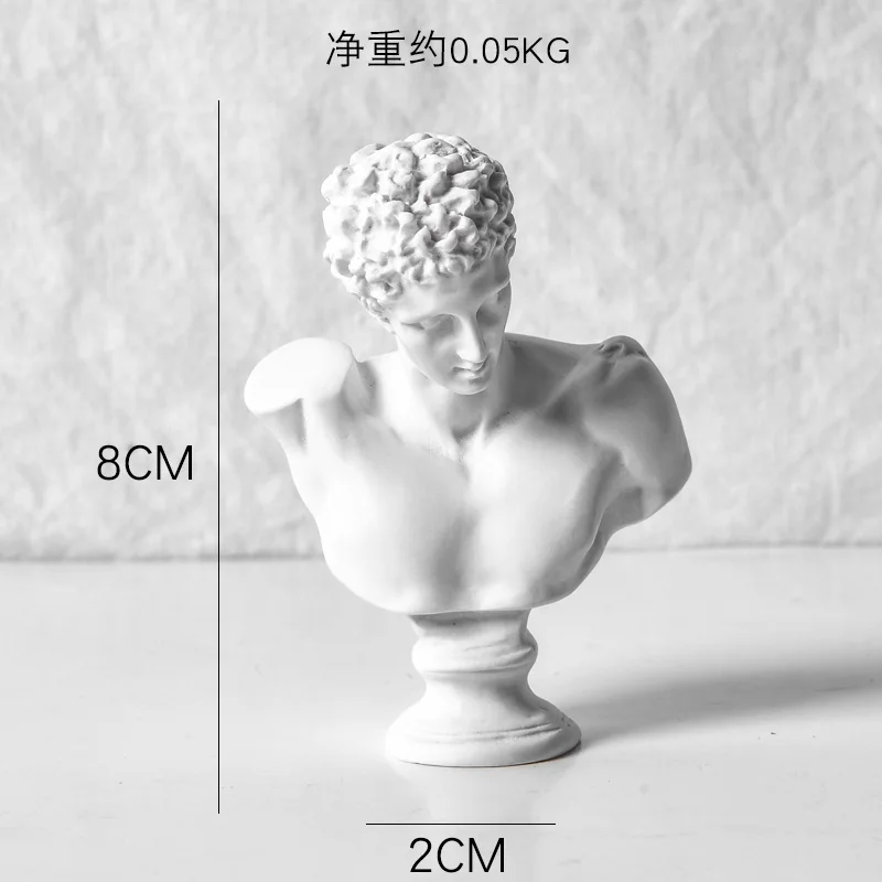 Креативные скандинавские скульптуры из смолы, скульптура, имитация гипса, декоративные украшения, мини-греческая мифология, Давид, настольные поделки - Цвет: B