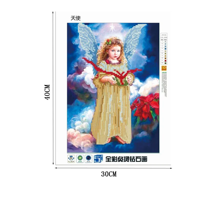 DIY 5D Angel Gift Diamond Embroidery Painting Cross Stitch Craft Home Decor Kit Q6PE