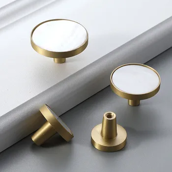Brass Cabinet Knobs Gold Copper Knobs For Furniture Kitchen Cabinet Pulls Drawer Knobs Cupboard Handles Leather Bag