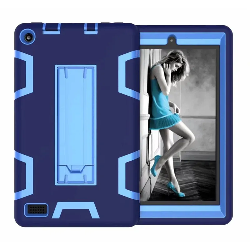ZS жесткий чехол для планшета Amazon Kindle Fire7 Fire 7 чехол подставка из термопластичного полиуретана комбо задняя крышка защита кожи