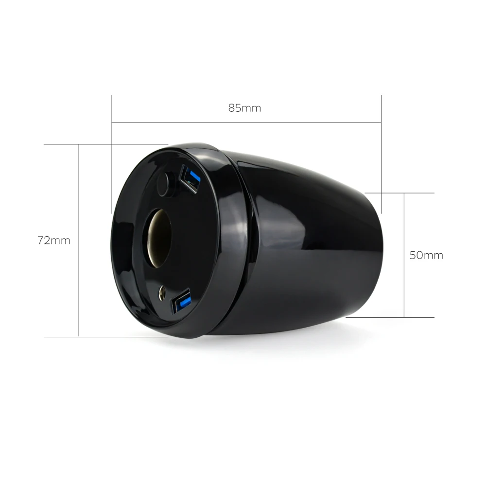 AOSHIKE QC3.0 4.8A портативный прикуриватель розетки 2 usb порта Интеллектуальный ЖК-дисплей автомобильное зарядное устройство чашка адаптер питания