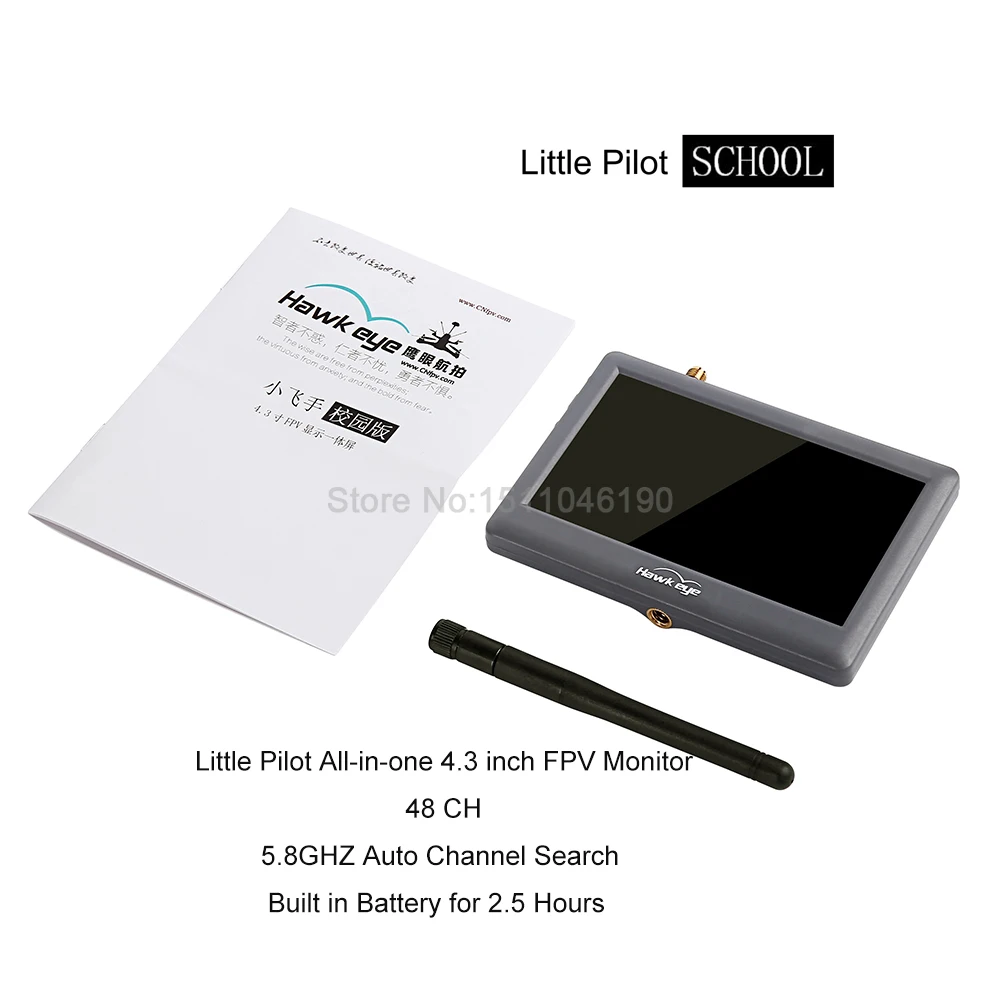 Hawkeye Little Pilot School FPV Monitor 4 3 дюймов 5 8G 48CH HD монитор Aerial дисплей экран Встроенный