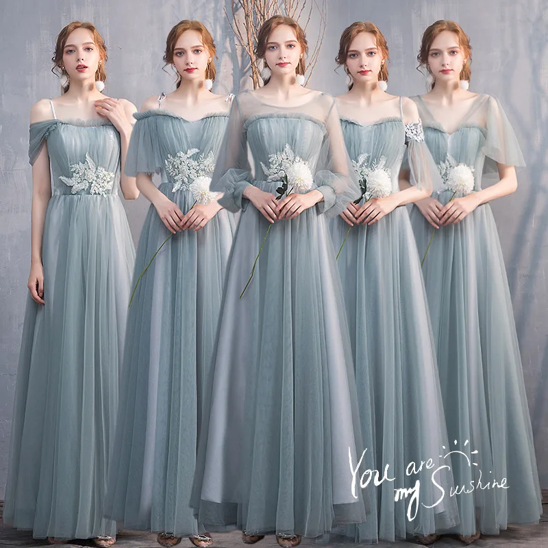 

Women Elegant Exquisite Applique Evening Party Dress Temperament Vintage Banquet Gown Sweet Mesh Bridal Wedding Dresses