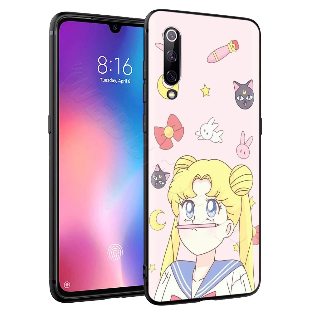 Сейлор Мун милый чехол для Xiaomi Redmi Note 8 MI 3 6 9 A1 A2 A3 8A 6X 9T CC9 Lite SE Pro Max F1 10|Бамперы| |