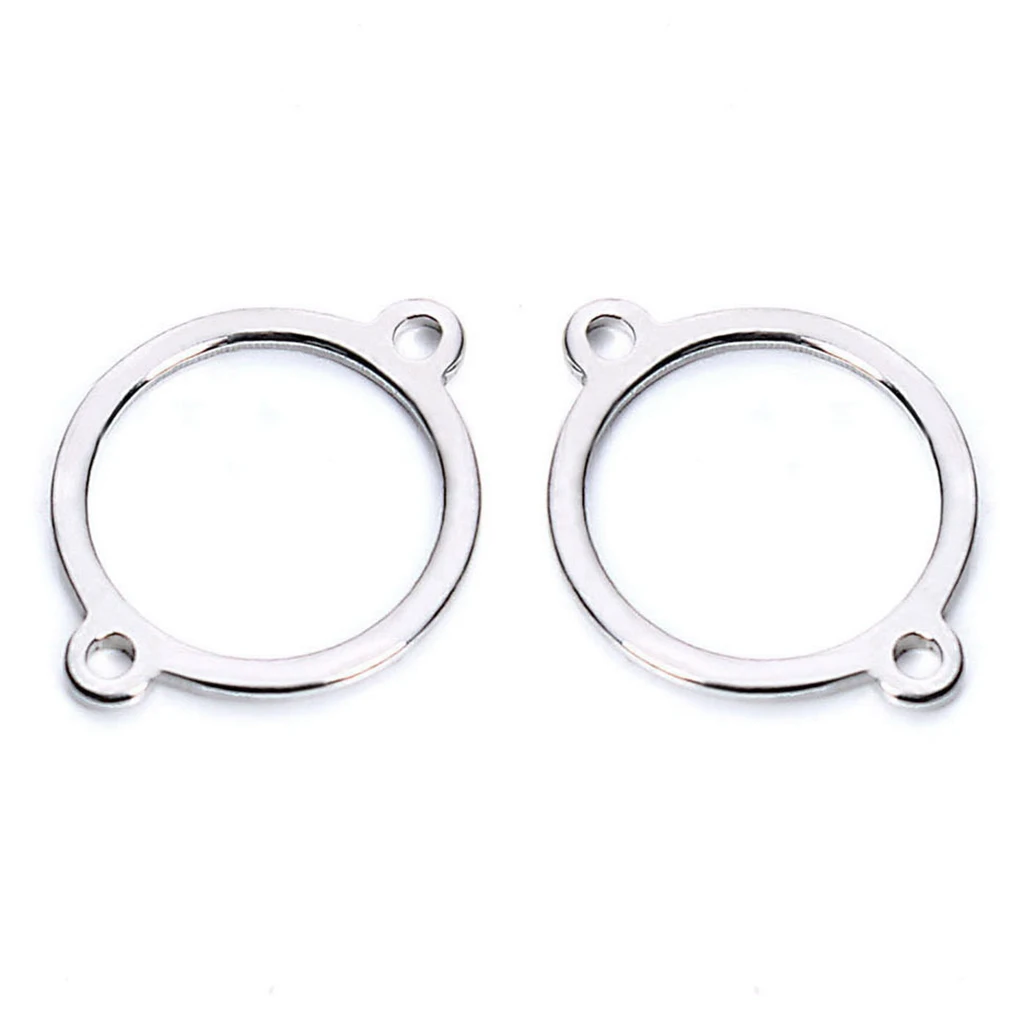 

20Pcs Stainless Steel Round Circles Charms Pendants Jewelry Connectors Beads16mm