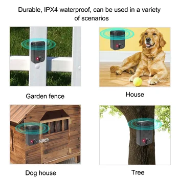 Pet Dog Repeller Anti-Barking Device Ultrasonic Outdoor Dog Repeller Bark Suppressor Pet supplies Anti-Noise Rechargeable 5