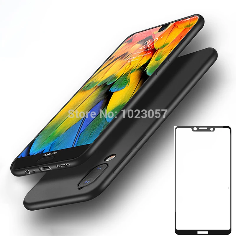 Global Version SHARP S3SHARP AQUOS S3 чехол SHARP AQUOS S3 черный мягкий чехол с черным полным закаленным стеклом для SHARP AQUOS S3