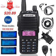 גבוהה 8W Baofeng UV-82 ווקי טוקי uv-82hp ציד נייד CB רדיו חם 10km להקה כפולה VHF UHF משדר UV82 שתי דרך רדיו(China)