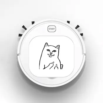 

1800Pa USB Smart Robot Rechargeable 3 in 1 Auto Smart Sweeping Robot Strong Suction Sweeper Vacuum Cleaners Rude Funny Cat