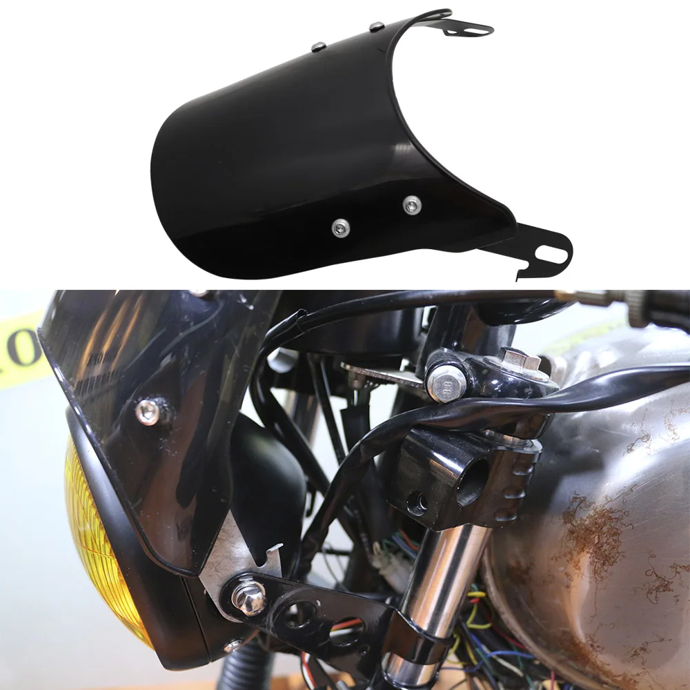 5 7 дюймов мотоциклетные Ретро Кафе Racer фары лобовое стекло инструмент козырек