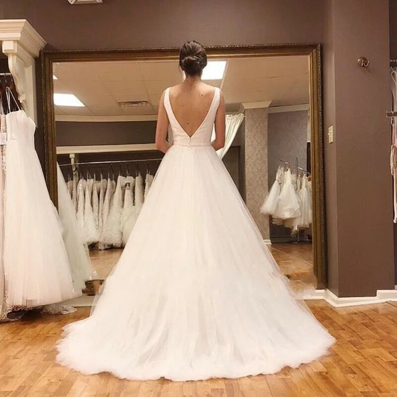 Double-V-Neck-Wedding-Dresses-2020-Tulle-Backless-Bride-Dress-Sleeveless-Simple-Beach-vestido-de-noiva (1)