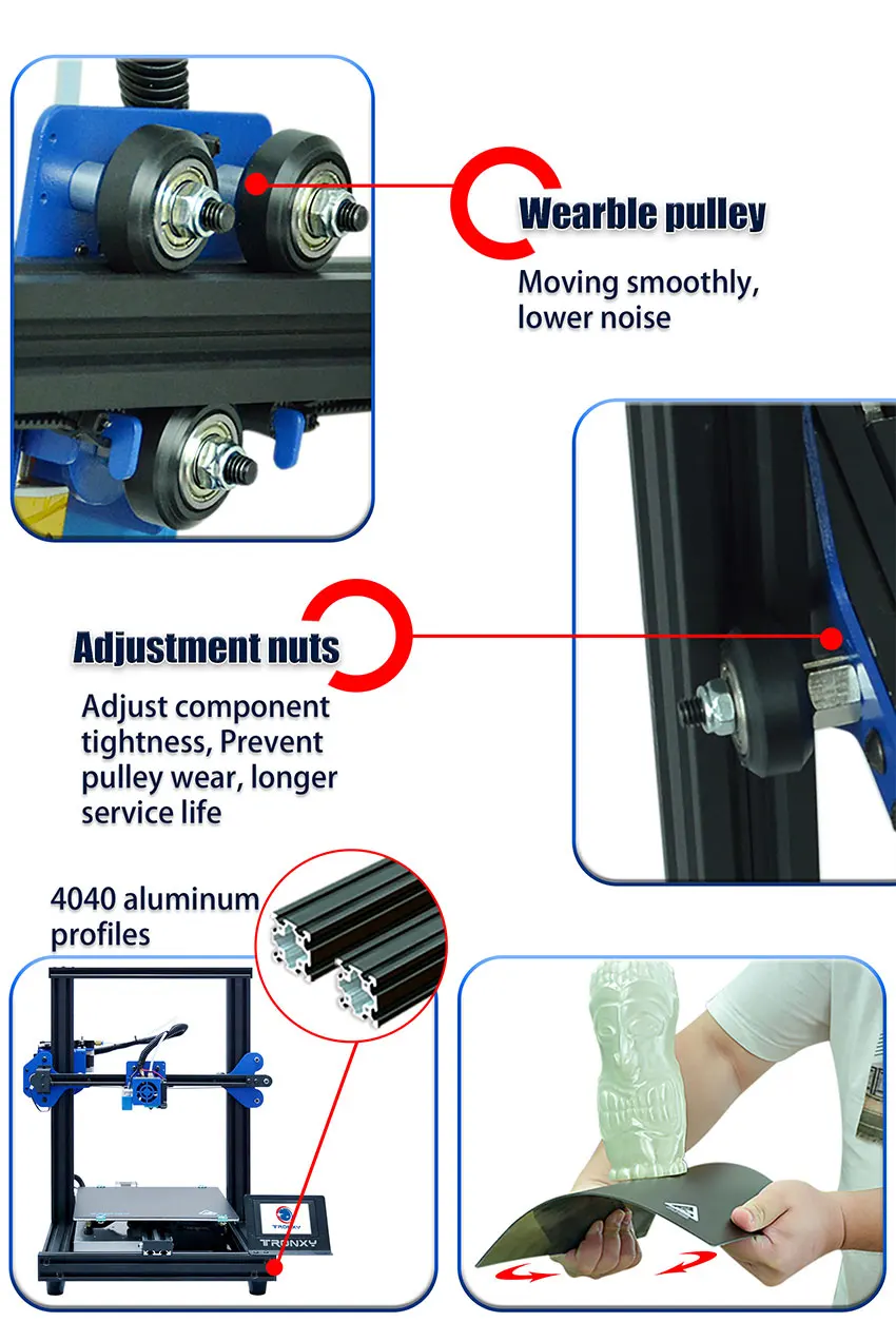 Upgraded XY-2 Pro 3D printer Build plate 255255mm Auto leveling Sensor Semi-Assembled Metal Frame structure 3d printe13