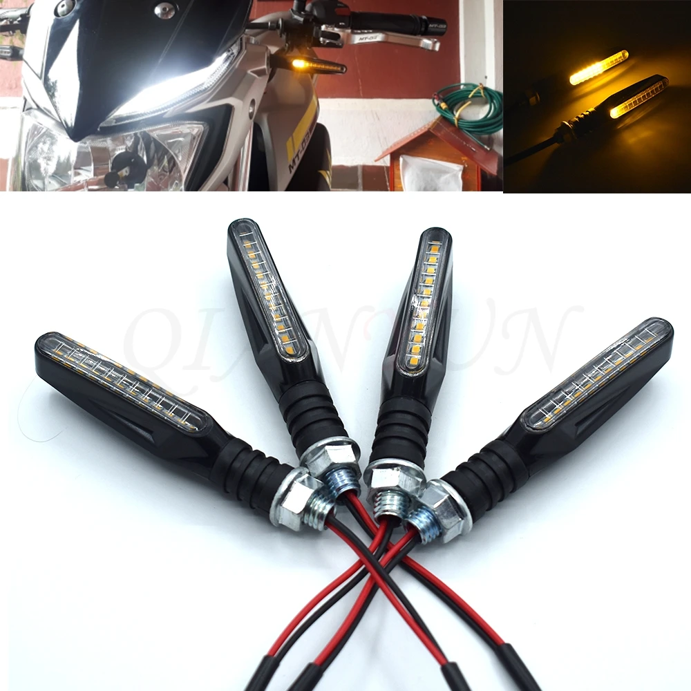 

Universal Motorcycle LED Flexible Flow Steering Signal Indicator Amber Light for KTM 990 SuperDuke RC8/R 690 Duke