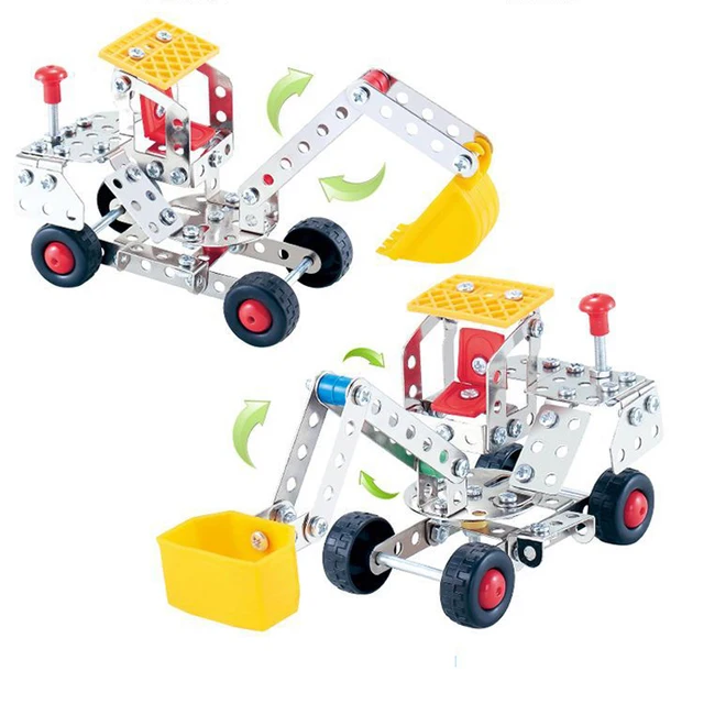 DIY 139pcs Steel Block Engineer Toys Boy Toys 5in1 Bricks Building Blocks Sets Education For Children Metal Toys Gift 2