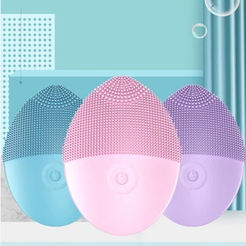

2020 NEW Silicone Face Cleansing Brush Mini Electric Massage Waterproof Facial Cleansing Tool Soft Deep Face Pore Cleanser Brush