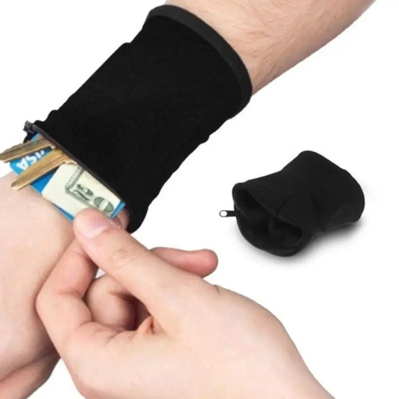 Unisex Multi-Use Running Wallet Athletic Sport Travel Gym Cycling Safe Coin Key Storage Zipper Pouch Bag Sweatband