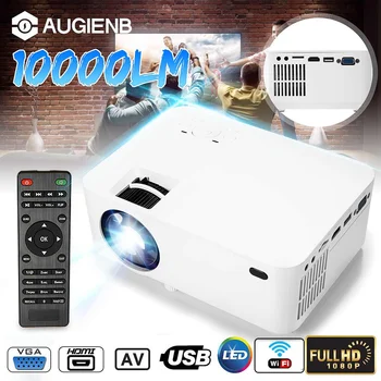 

10000LM LED Projector Android 6 connect phone Full-HD Mini Proyector 1080P 800*600 Resolution Home Theater Cinema Movie