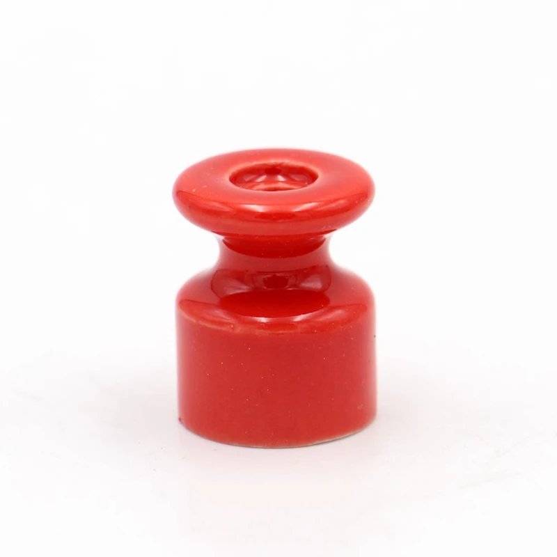 red ceramic wall insulator