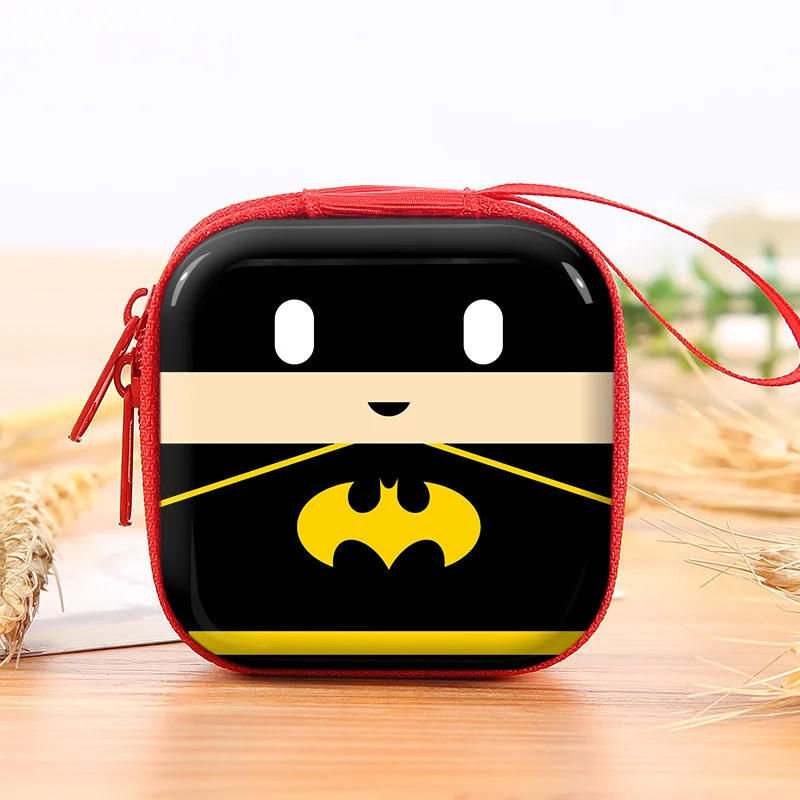 

Superhero Cartoon Coin Purses Batman Captain America Boys Key Case Wallets Children Spider-Man Superman Headset Bag Coin Bags