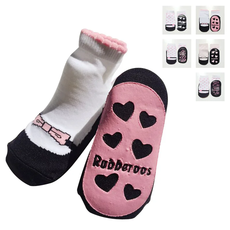 

Baby Three-dimensional Socks Baby Tube Socks Children's Socks Rubber Non-Slip xue bu wa Imitation Shoes Bow Pattern Powder