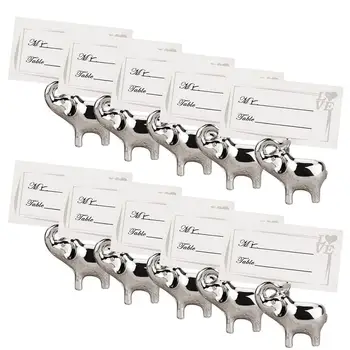 

10PCS Wedding Table Card Holder Elephant Shape Wedding Table Name Holder Resin Cute Elephant Place Card Holder With Card