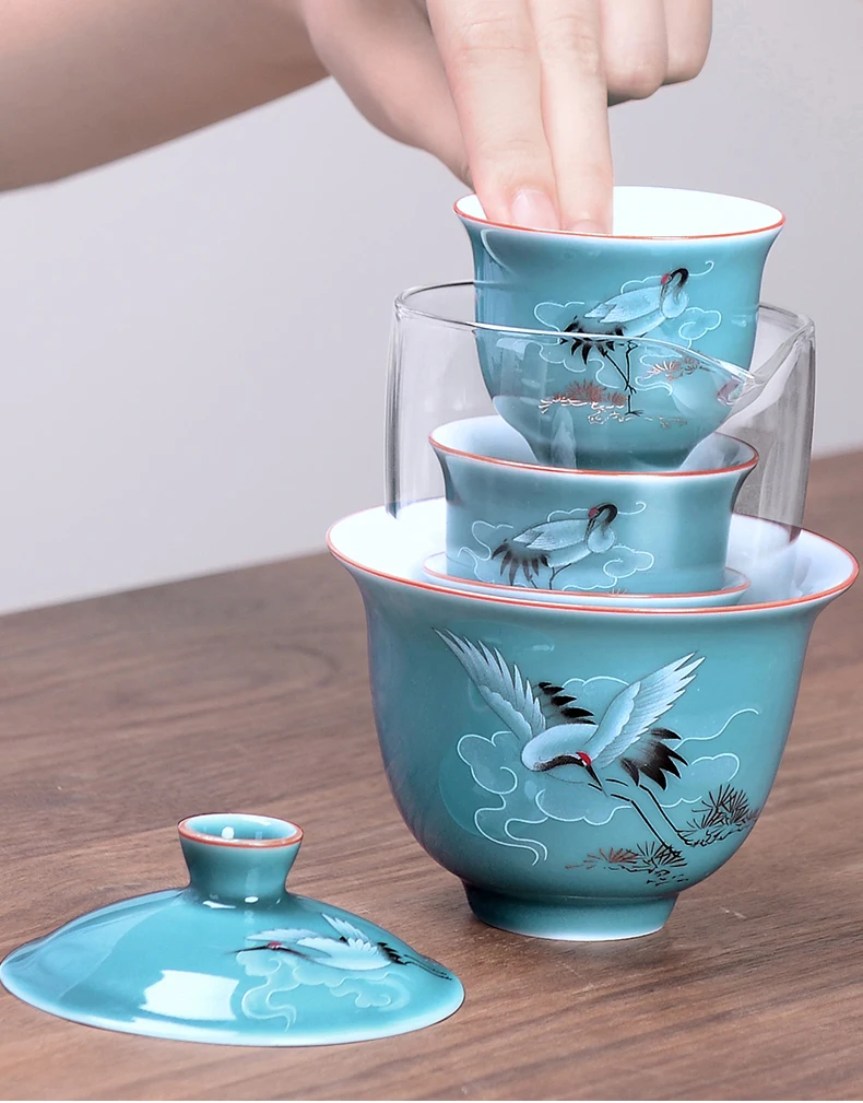 Portable Travel Home Office gaiwan Cups Ceramic With Bag Bone China teapot set Set English afternoon Tea sets Set Free shipping