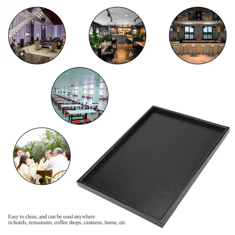 Tea Tray 5 Sizes Rectangle Wood Green Tea Board Puer Tea Trays Storage Cup Plate Kung Fu Serving Tray Accessories